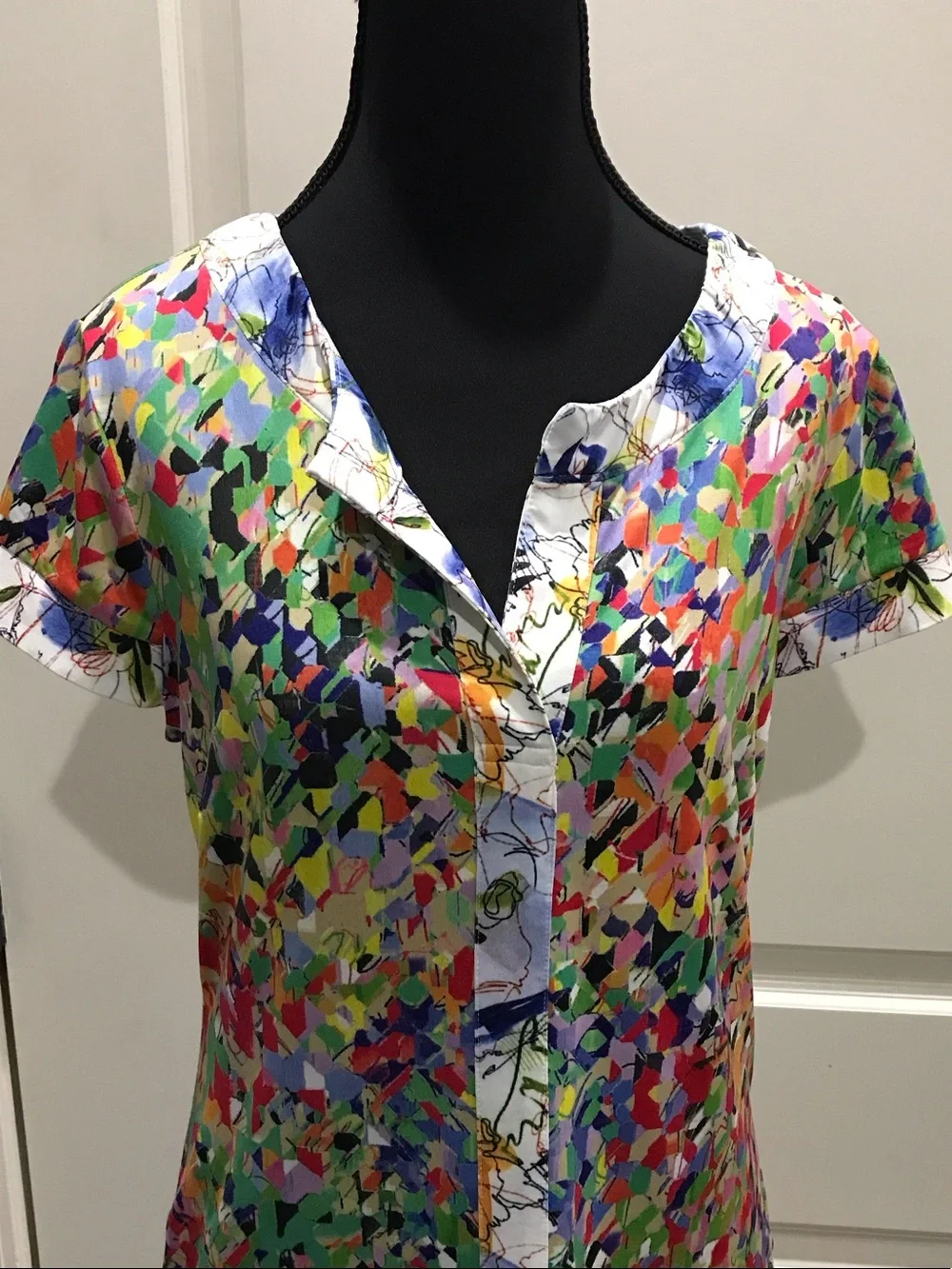 Isle by Melis Kozan Abstract Boutique Colorful Shift dress made in Turkey